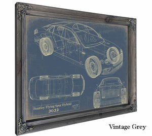 2022 Bentley Flying Spur Hybrid Wall Art from Bella Frye.