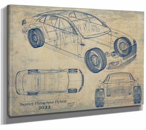 2022 Bentley Flying Spur Hybrid Wall Art from Bella Frye.