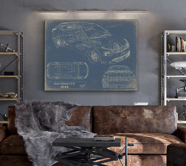 2022Citroen C5X Wall Art from Bella Frye.