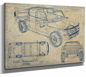 2022 Gmc Hummer Ev Pickup Wall Art from Bella Frye.