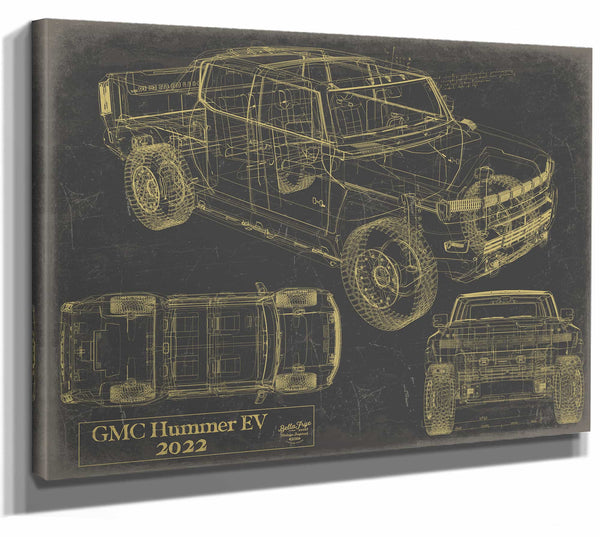 2022 Gmc Hummer Ev Pickup Wall Art from Bella Frye.