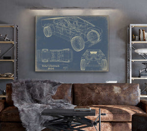 2024 Tesla Cybertruck Wall Art from Bella Frye.