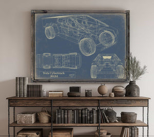 2024 Tesla Cybertruck Wall Art from Bella Frye.