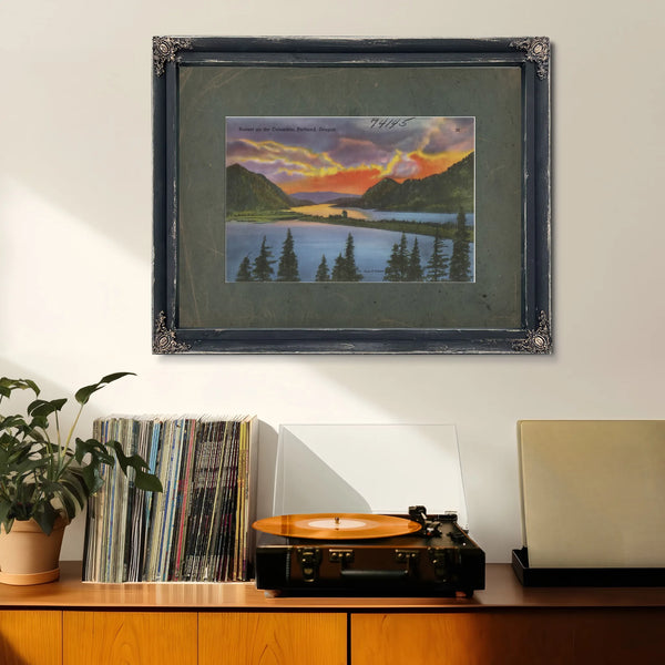 Sunset On The Columbia Portland Oregon — vintage wall art by Bella Frye