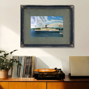 Steamboat C. Vanderbilt on the Hudson River — Framed Wall Art Room View | Bella Frye