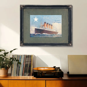White Star Line Olympic and Titanic Promotional Brochure Cover — Framed Wall Art Room View | Bella Frye