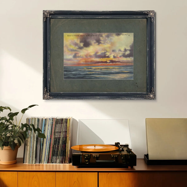 Sunset At Seaside Oregon On Pacific Ocean — vintage wall art by Bella Frye