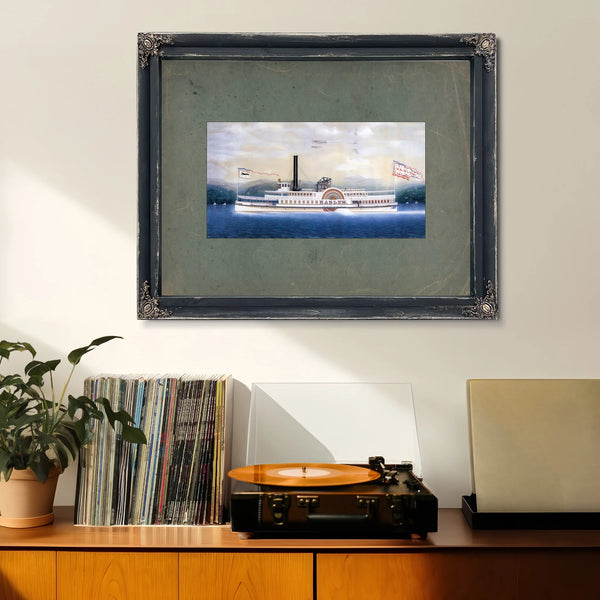 Steamboat Harlem on the Hudson River — Framed Wall Art Room View | Bella Frye