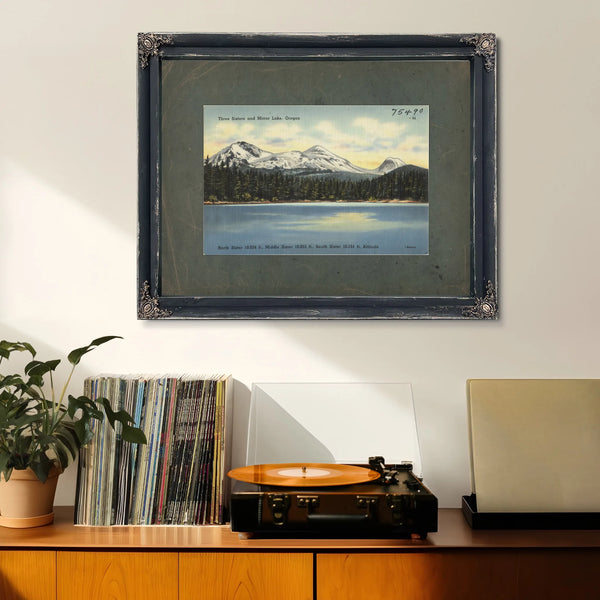 Three Sisters And Mirror Lake Oregon — vintage wall art by Bella Frye