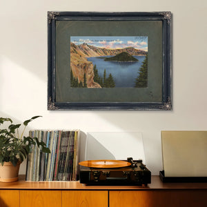 Wizard Island Crater Lake Crater Lake National Park Oregon — vintage wall art by Bella Frye