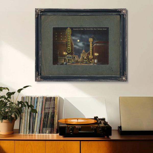 Broadway At Night 'The Great White Way' Portland Oregon — vintage wall art by Bella Frye