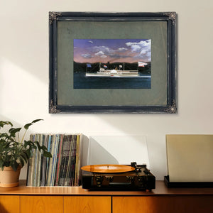 Steamboat Jesse Hoyt on the Hudson River — Framed Wall Art Room View | Bella Frye