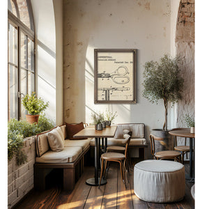 The Cutting Edge Loewenthals Parallel Shears Patent — Framed Wall Art Room View | Bella Frye