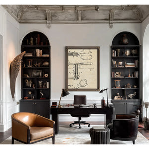 The Cutting Edge Loewenthals Parallel Shears Patent — Framed Wall Art Room View | Bella Frye