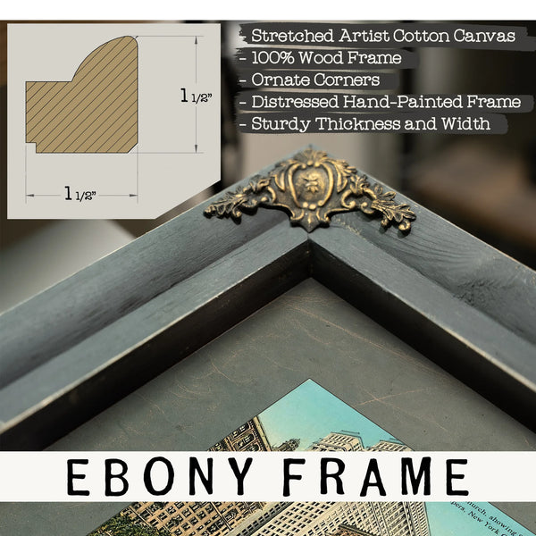 Gothic Spire Among Giants Trinity Church in the Shadow of Progress — Framed Wall Art Room View | Bella Frye