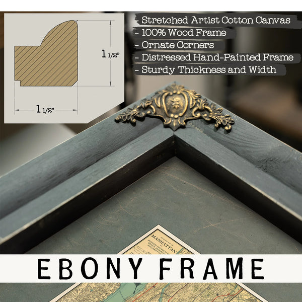 The Gilded Grid Manhattan's Veins of Commerce and Shadow — Framed Wall Art Room View | Bella Frye