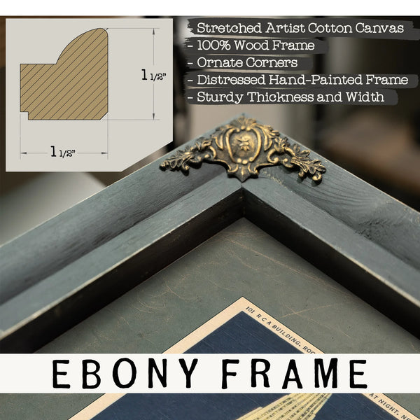 The Prometheus Tower Art Deco Monolith Rising From Manhattans Electric Night — Framed Wall Art Room View | Bella Frye