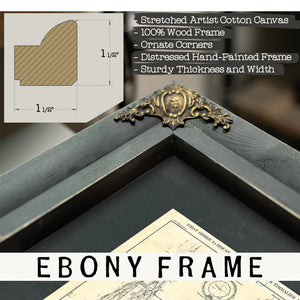 The Iron Sentinels of Trinity Shoal — Lighthouse Engineering Blueprint — Framed Wall Art Room View | Bella Frye