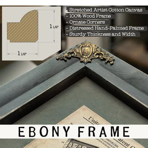 The Gentlemans Vice Drucklier Cigarette Tip Patent — Verdigris Framed Canvas Print | Bella Frye
