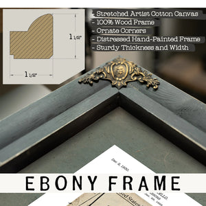 Nadaa — Verdigris Framed Canvas Print | Bella Frye