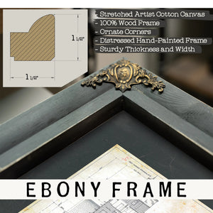 The Keepers Fortress Baltimore Harbor Light Engineering Blueprint — Framed Wall Art Room View | Bella Frye
