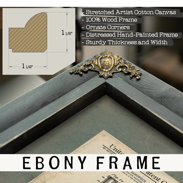 The Brewmasters Contraption — Patent Archive Print — Verdigris Framed Canvas Print | Bella Frye