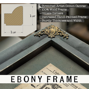 The Borthwick Apparatus Patent for Frozen Confections — Verdigris Framed Canvas Print | Bella Frye