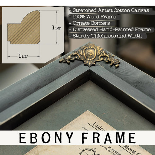 The Crown Cork Conspiracy Painters Revolutionary Seal — Verdigris Framed Canvas Print | Bella Frye