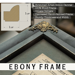 The Wehrle Apparatus Patent Blueprint for the Alchemists Vintage — Verdigris Framed Canvas Print | Bella Frye
