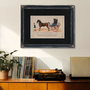 Brewster Co Annual Exhibition of Carriages — Framed Wall Art Room View | Bella Frye