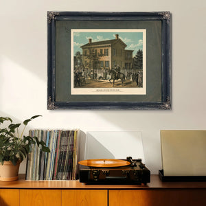 Abraham Lincolns Return Home After His Successful Campaign for the Presidency — Framed Wall Art Room View | Bella Frye