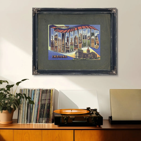 Indiana Indianapolis — Framed Wall Art Room View | Bella Frye