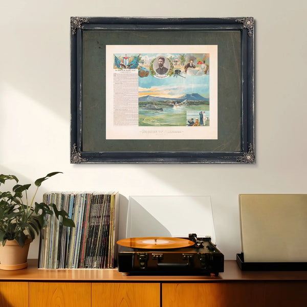 Hobson of Alabama 1899 — Verdigris Framed Canvas Print | Bella Frye
