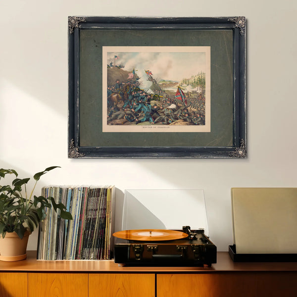 Battle of Franklin November 3 1864 Union Gen Schofield Conf Gen Hood 1891 — Framed Wall Art Room View | Bella Frye