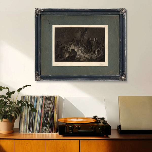 David Zeisberger Preaching to the Indians 1864 — Framed Wall Art Room View | Bella Frye