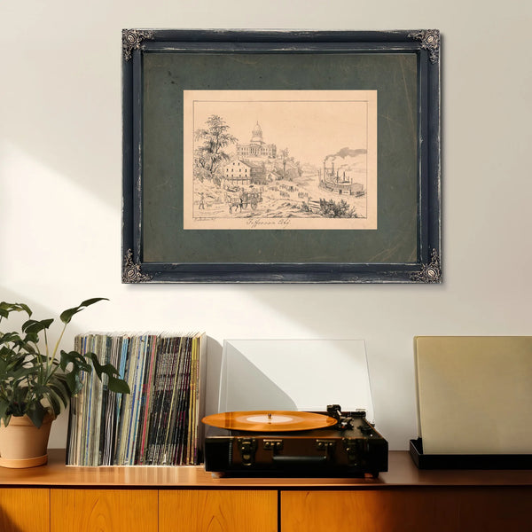 Jefferson City 1844 185 — Framed Wall Art Room View | Bella Frye