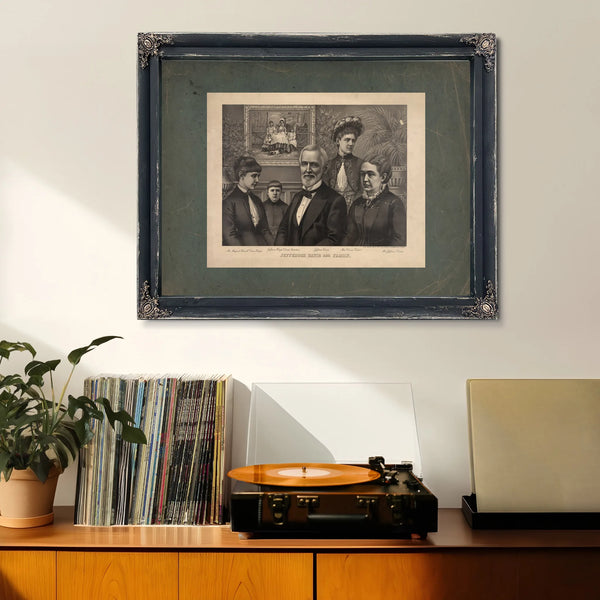 Jefferson Davis and Family 189 — Framed Wall Art Room View | Bella Frye