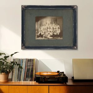 Boston Americans Team Picture — Verdigris Framed Canvas Print | Bella Frye