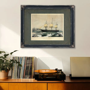 Clipper Ship Red Jacket_ in the Ice Off Cape Horn on Her Passage From Austra — Framed Wall Art Room View | Bella Frye