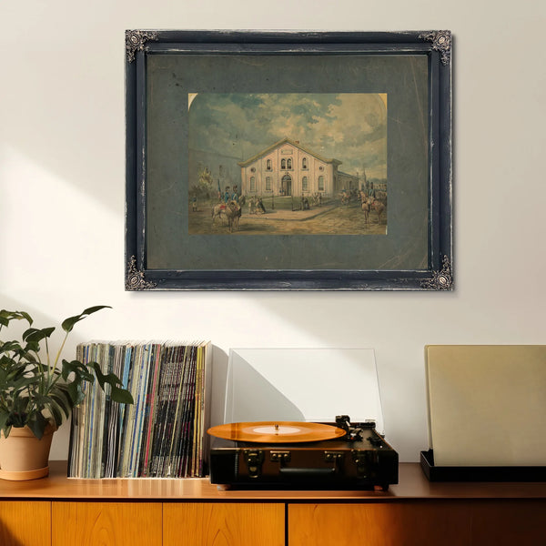 Armory of First City Troop Escorted Washington and Every President Since 186 — Framed Wall Art Room View | Bella Frye