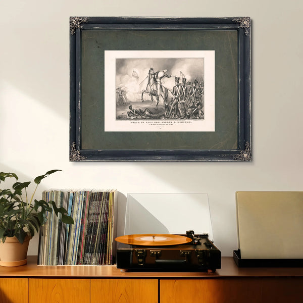 Death of Adjutant General George S Lincoln 1847 — Framed Wall Art Room View | Bella Frye