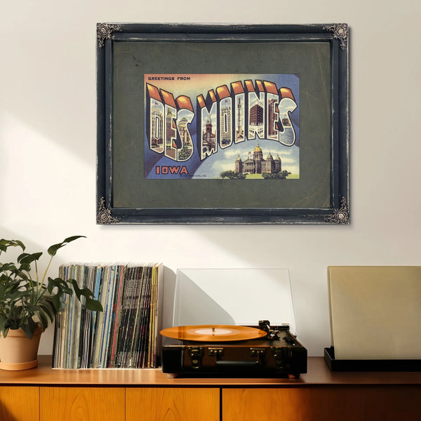 Iowa Des Moines — Framed Wall Art Room View | Bella Frye