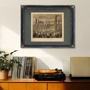 Distribution of the American Art Union Prizes at the Tabernacle Broadway New — Framed Wall Art Room View | Bella Frye
