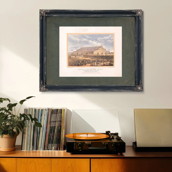 Exterior View of Coliseum for the Grand National Peace Jubilee Boston Mass J — Framed Wall Art Room View | Bella Frye
