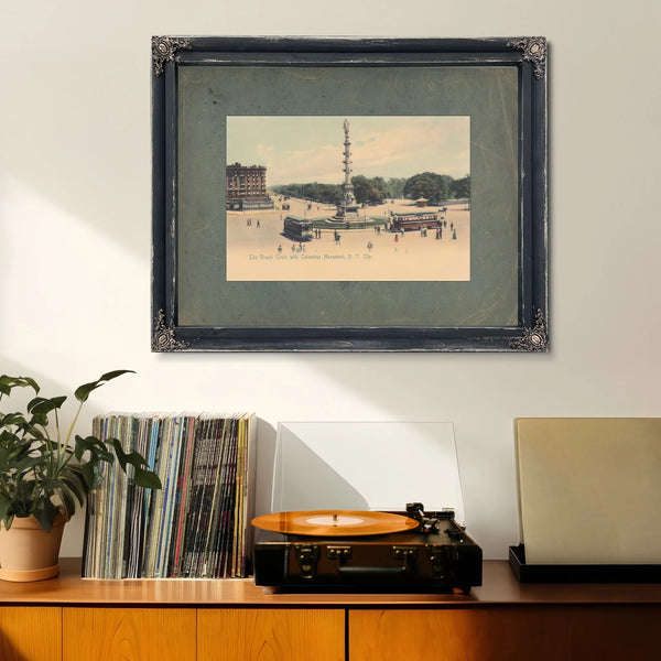 Columbus Circle Gilded Age Crossroads at the Edge of Central Park — Framed Wall Art Room View | Bella Frye