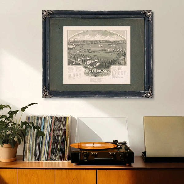 Encampment of First Brigade Maine Volunteer Militia 1885 — Framed Wall Art Room View | Bella Frye