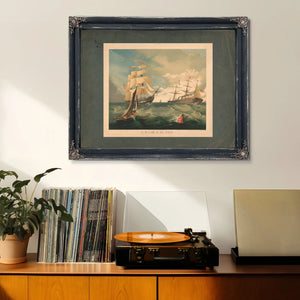 Gw Gail Ax Navy 1886 — Framed Wall Art Room View | Bella Frye