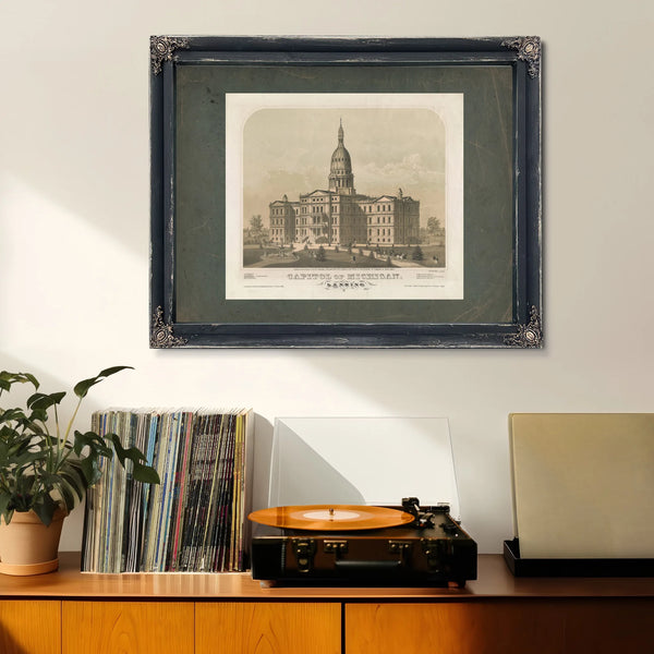 Capitol of Michigan Lansing 19th Century — Framed Wall Art Room View | Bella Frye