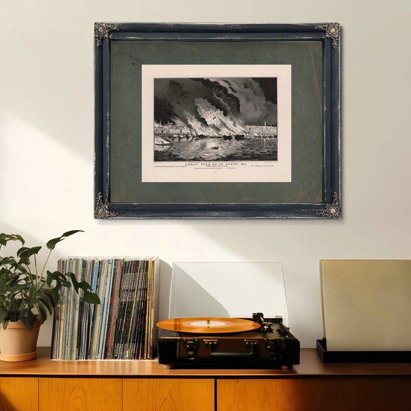 Great Fire at St Louis Mo Thursday Night May 17th 1849 — Framed Wall Art Room View | Bella Frye
