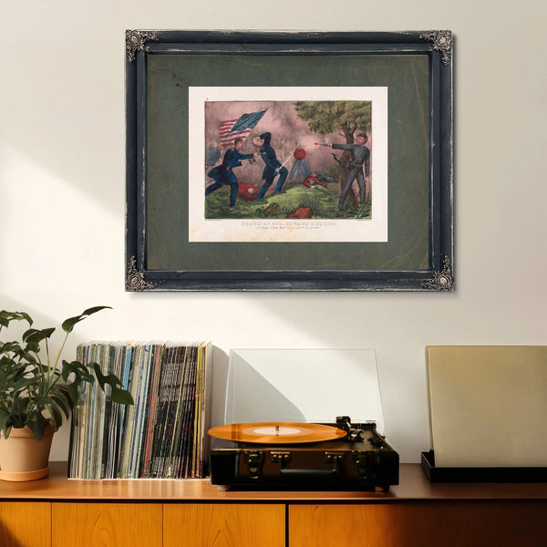 Death of Col Edward D Baker_ at the Battle of Balls Bluff Near Leesburg Va O — Framed Wall Art Room View | Bella Frye